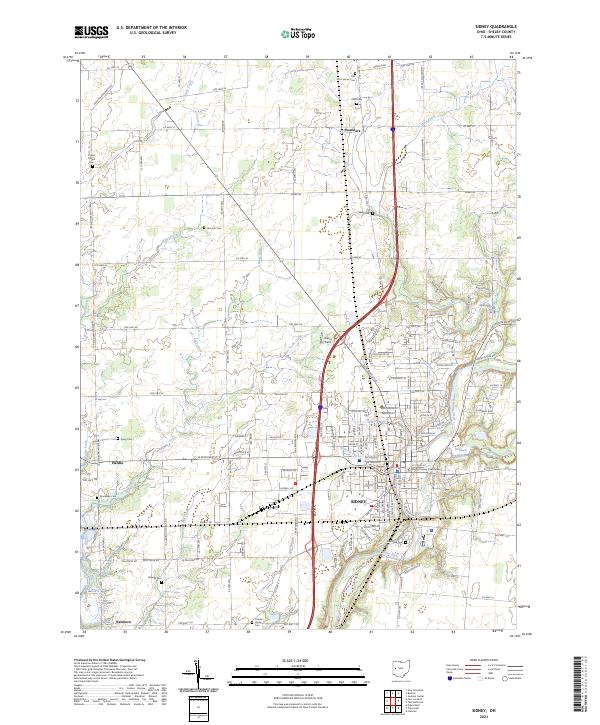 US Topo 7.5-minute map for Sidney OH