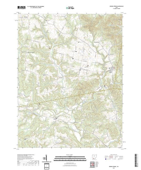 US Topo 7.5-minute map for Sinking Spring OH