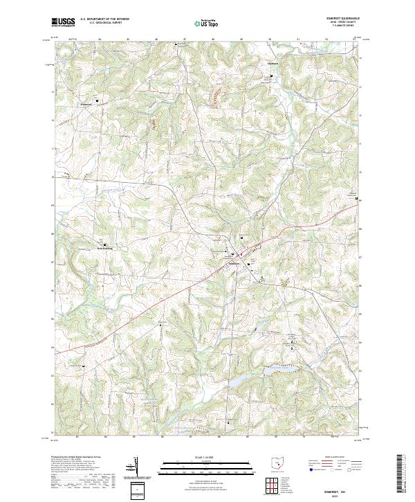 US Topo 7.5-minute map for Somerset OH