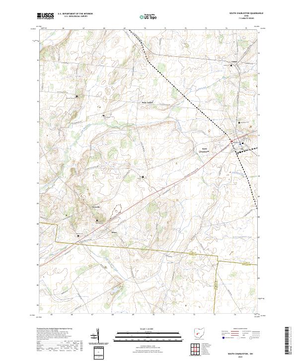 US Topo 7.5-minute map for South Charleston OH