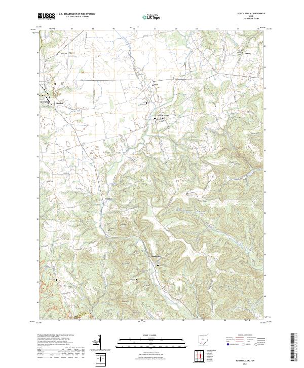 US Topo 7.5-minute map for South Salem OH