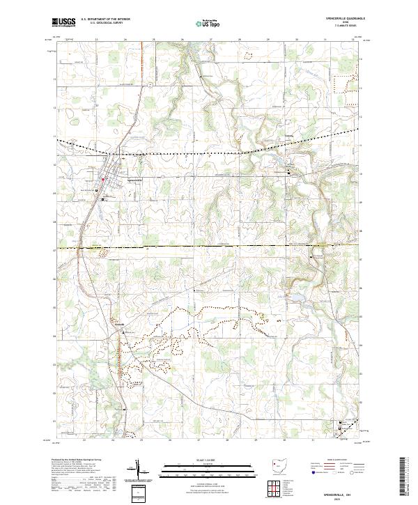 US Topo 7.5-minute map for Spencerville OH