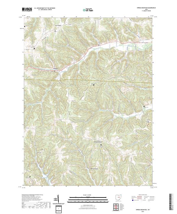 US Topo 7.5-minute map for Spring Mountain OH