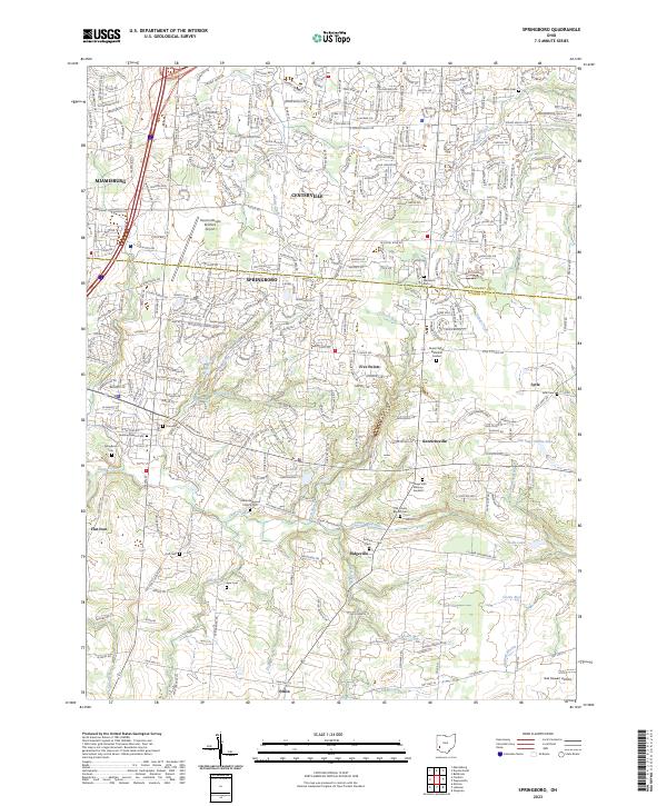 US Topo 7.5-minute map for Springboro OH