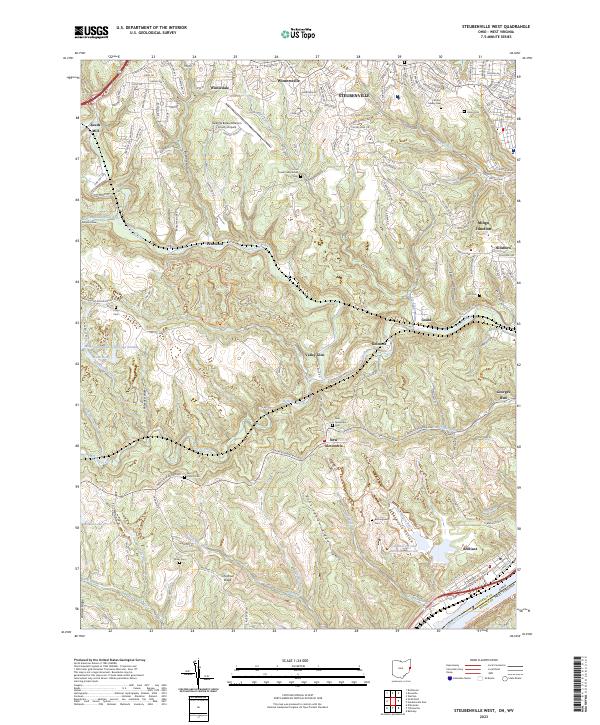 US Topo 7.5-minute map for Steubenville West OHWV