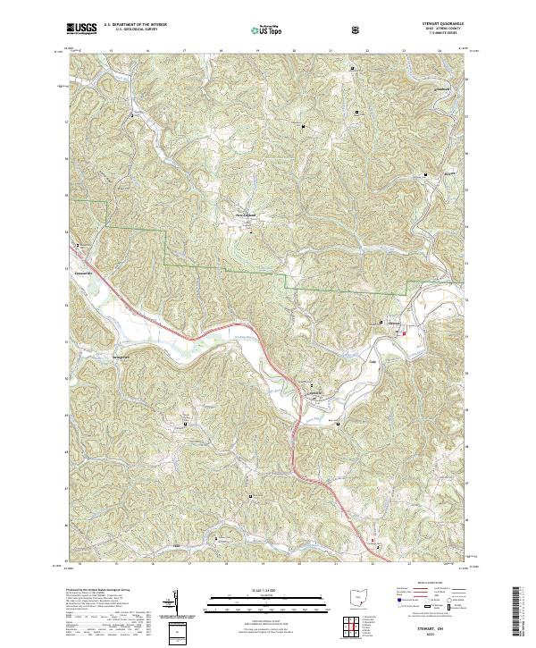 US Topo 7.5-minute map for Stewart OH