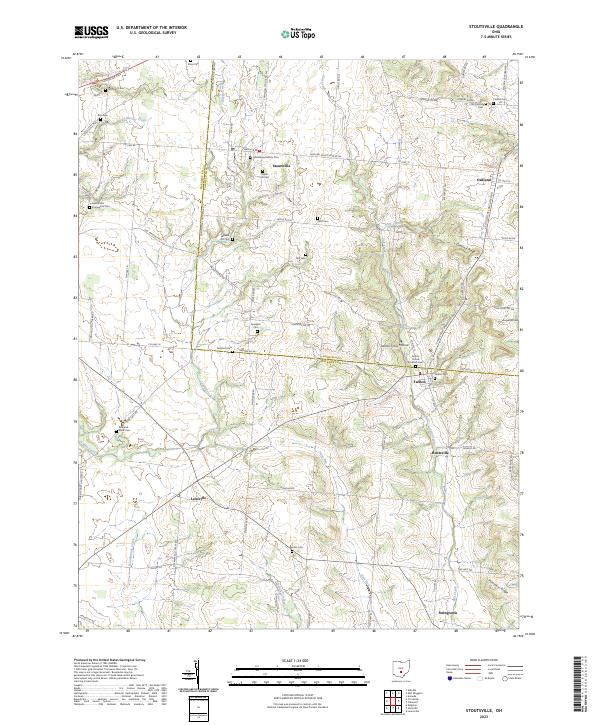 US Topo 7.5-minute map for Stoutsville OH