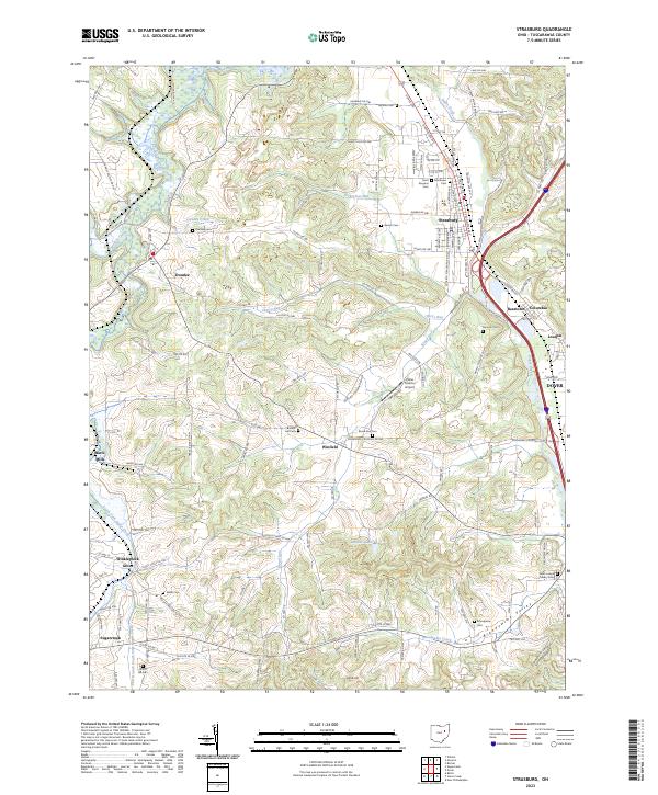 US Topo 7.5-minute map for Strasburg OH