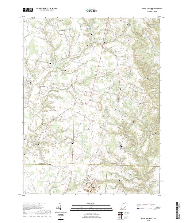 US Topo 7.5-minute map for Sugar Tree Ridge OH