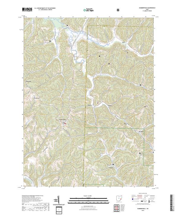 US Topo 7.5-minute map for Summerfield OH