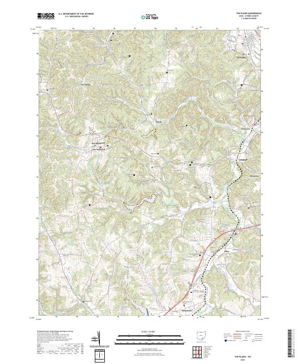 US Topo 7.5-minute map for The Plains OH