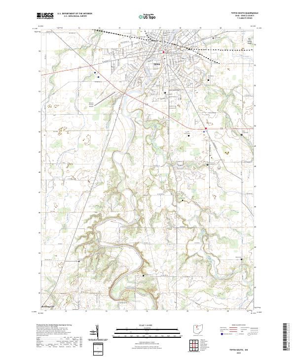 US Topo 7.5-minute map for Tiffin South OH