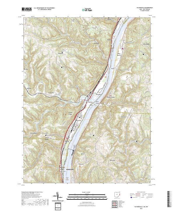 US Topo 7.5-minute map for Tiltonsville OHWV