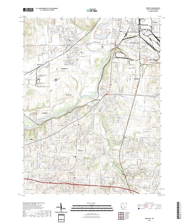 US Topo 7.5-minute map for Trenton OH