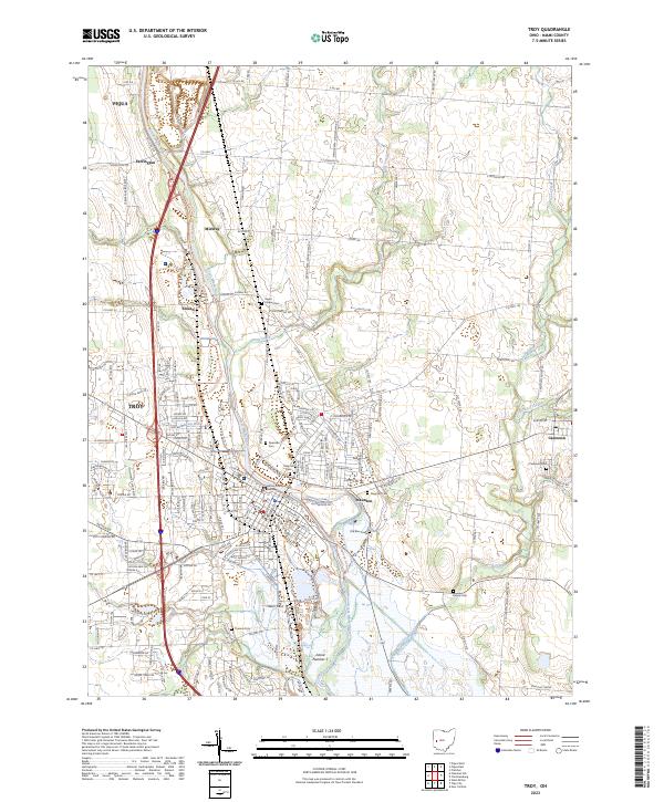 US Topo 7.5-minute map for Troy OH