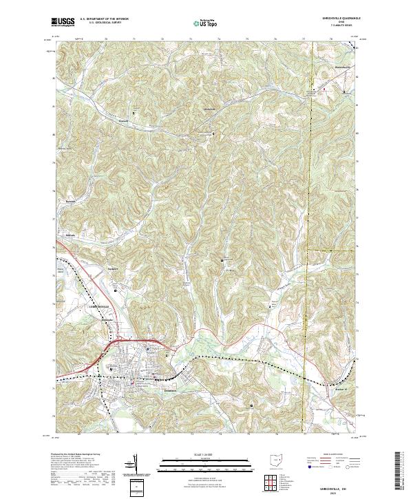 US Topo 7.5-minute map for Uhrichsville OH