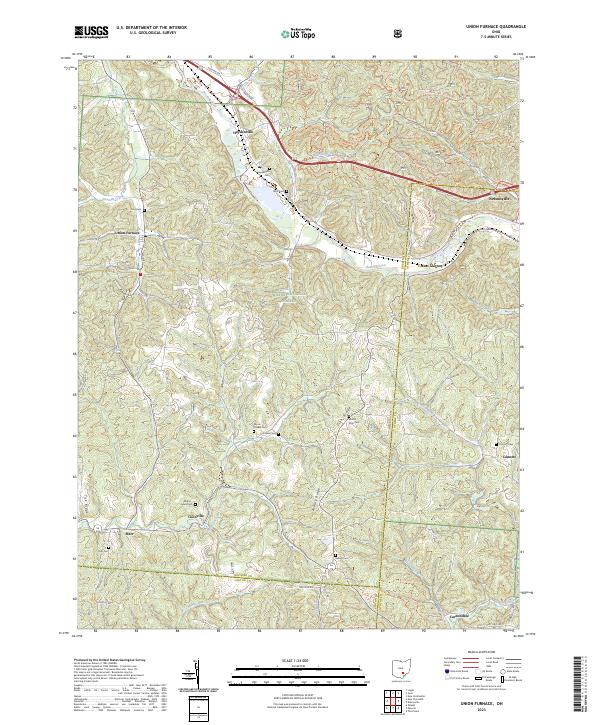 US Topo 7.5-minute map for Union Furnace OH