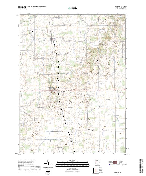 US Topo 7.5-minute map for Uniopolis OH