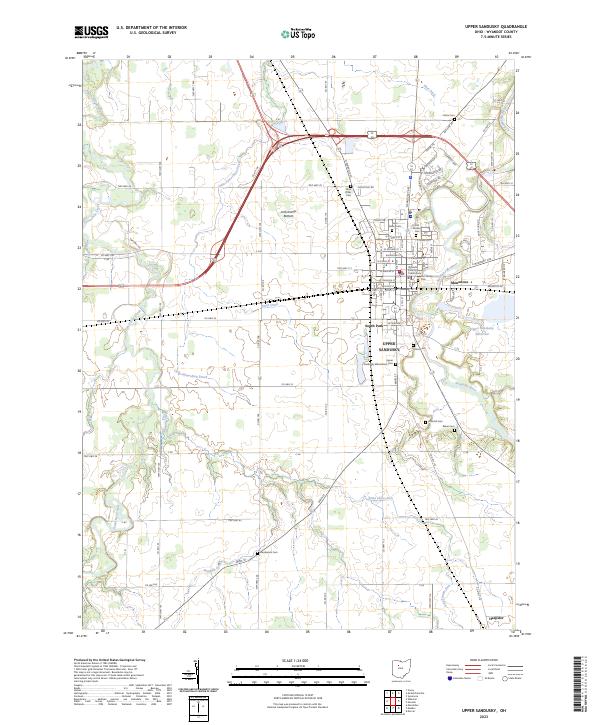 US Topo 7.5-minute map for Upper Sandusky OH