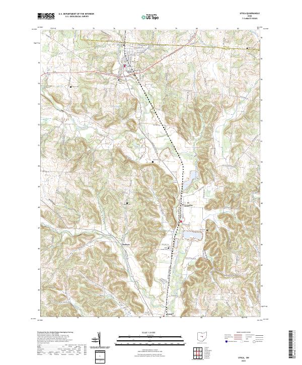 US Topo 7.5-minute map for Utica OH