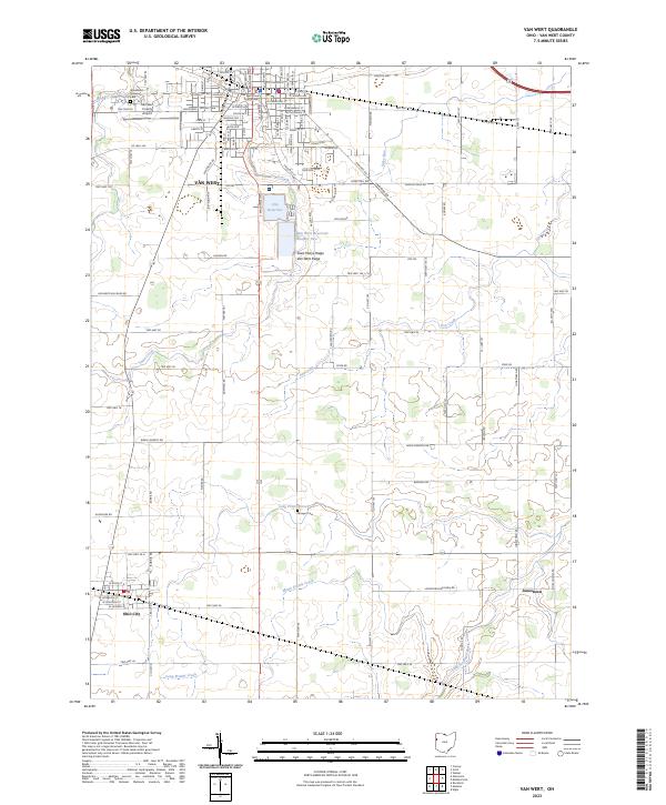 US Topo 7.5-minute map for Van Wert OH