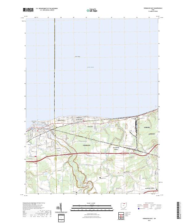 US Topo 7.5-minute map for Vermilion East OH