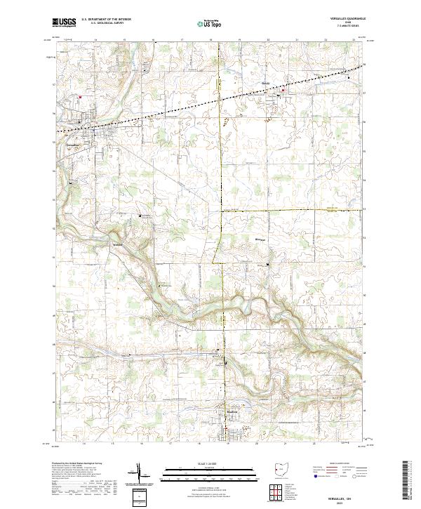 US Topo 7.5-minute map for Versailles OH