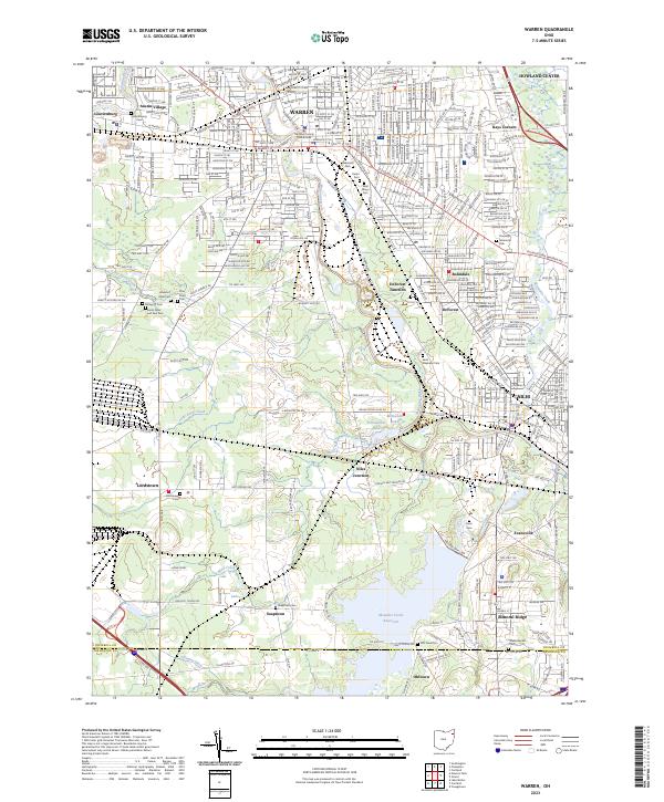 US Topo 7.5-minute map for Warren OH