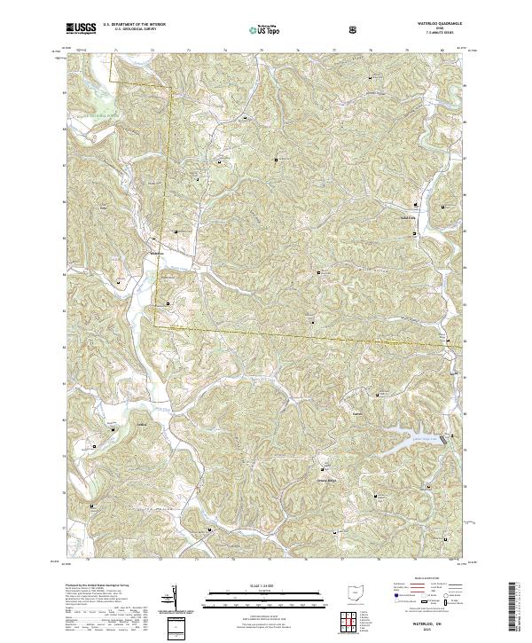 US Topo 7.5-minute map for Waterloo OH