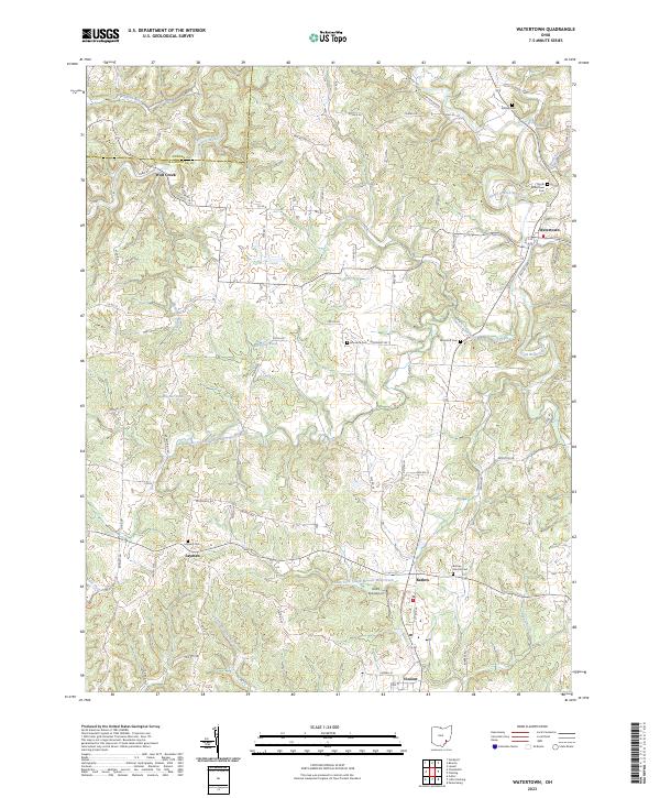 US Topo 7.5-minute map for Watertown OH