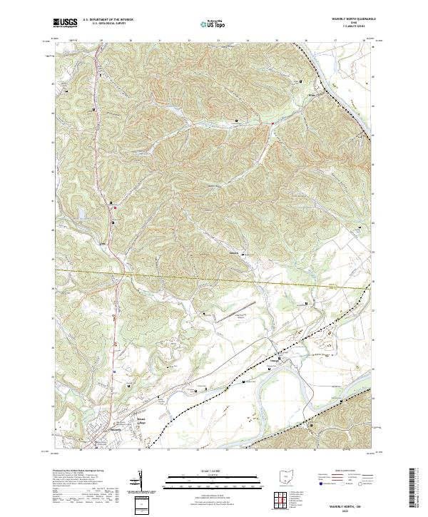 US Topo 7.5-minute map for Waverly North OH