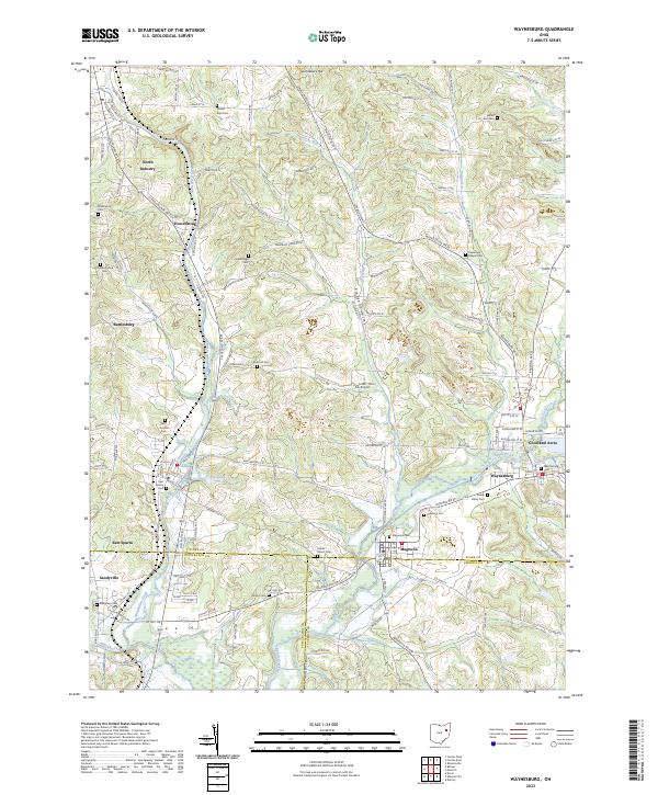 US Topo 7.5-minute map for Waynesburg OH