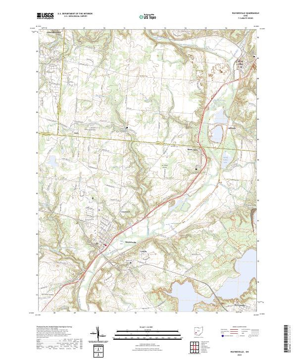 US Topo 7.5-minute map for Waynesville OH