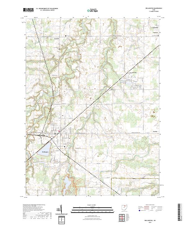 US Topo 7.5-minute map for Wellington OH