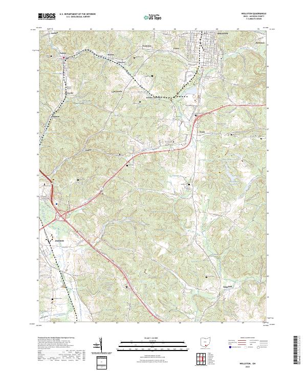 US Topo 7.5-minute map for Wellston OH