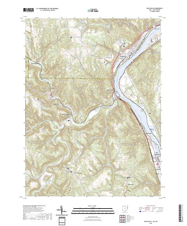 US Topo 7.5-minute map for Wellsville OHWV