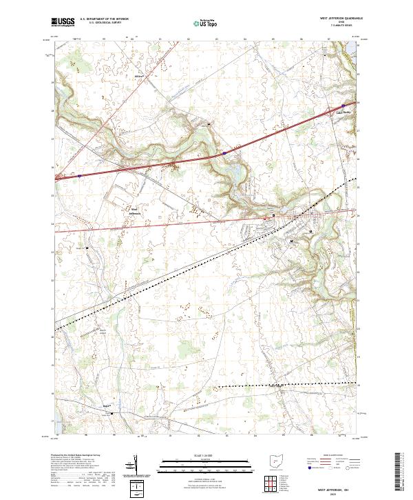 US Topo 7.5-minute map for West Jefferson OH