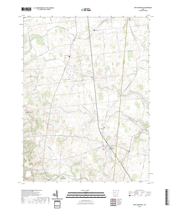 US Topo 7.5-minute map for West Mansfield OH