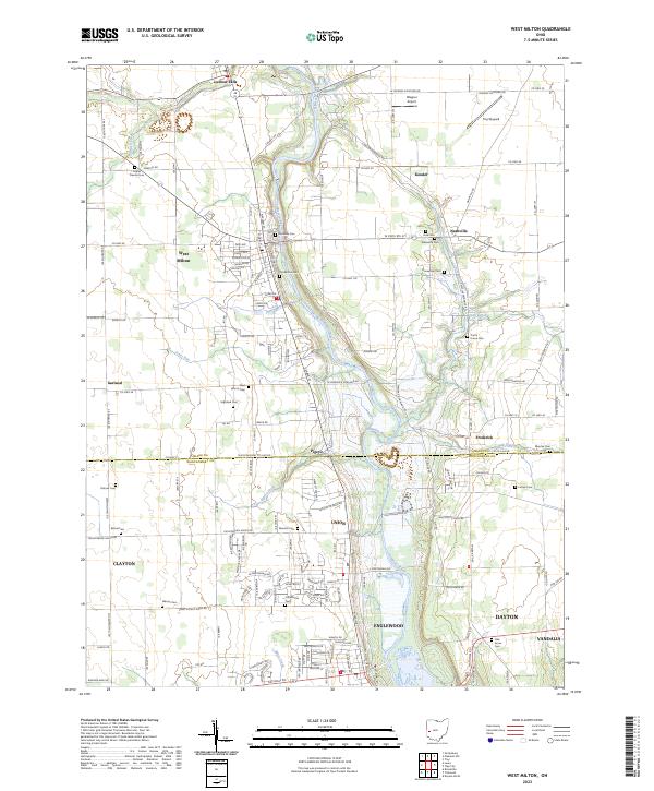 US Topo 7.5-minute map for West Milton OH