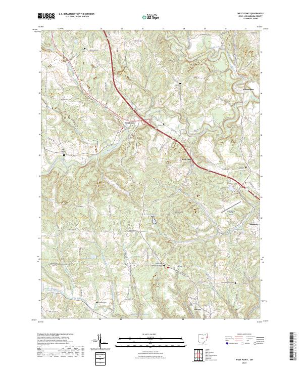 US Topo 7.5-minute map for West Point OH