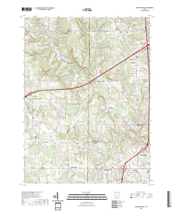 US Topo 7.5-minute map for West Richfield OH