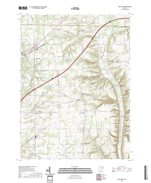 US Topo 7.5-minute map for West Salem OH