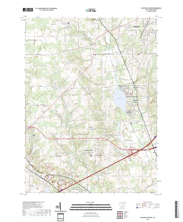 US Topo 7.5-minute map for Westfield Center OH