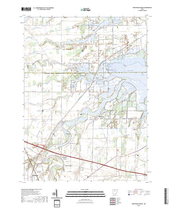 US Topo 7.5-minute map for Wightmans Grove OH