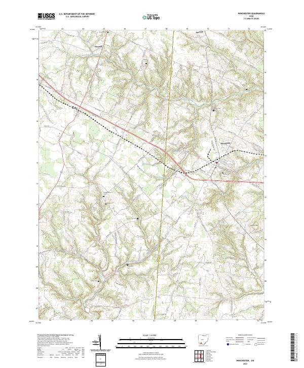 US Topo 7.5-minute map for Winchester OH