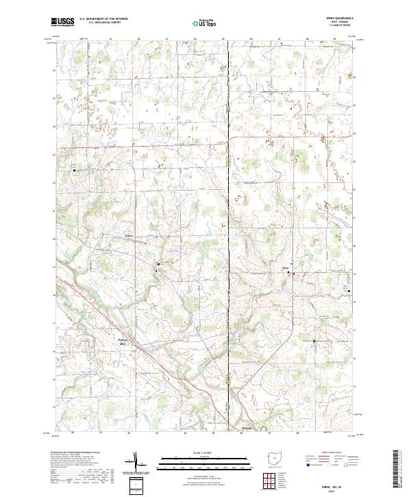 US Topo 7.5-minute map for Wren OHIN