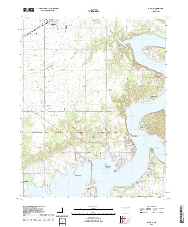 US Topo 7.5-minute map for Afton NE OK