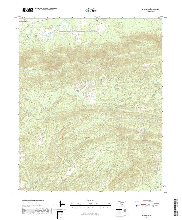 US Topo 7.5-minute map for Albion SW OK