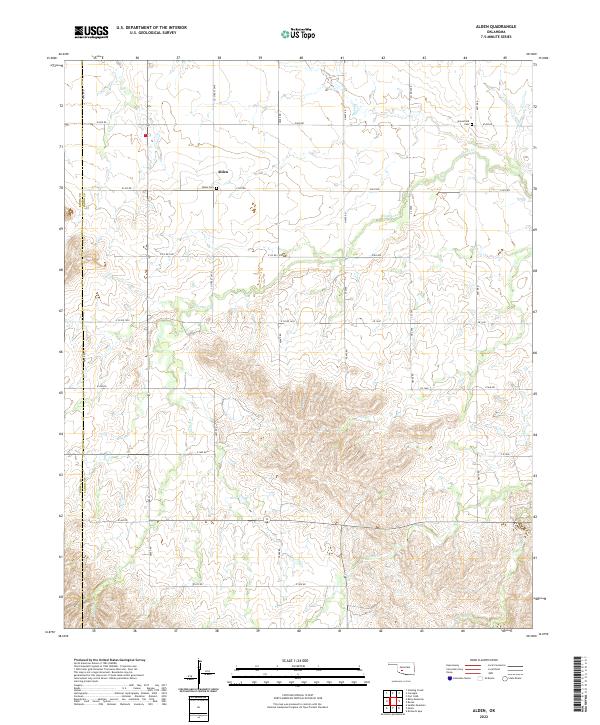 US Topo 7.5-minute map for Alden OK