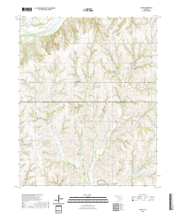 US Topo 7.5-minute map for Aledo OK